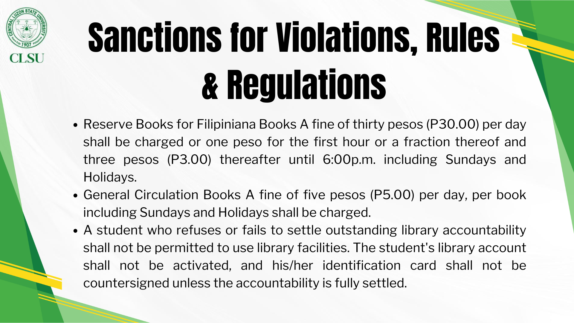 Rules and Regulations part 1