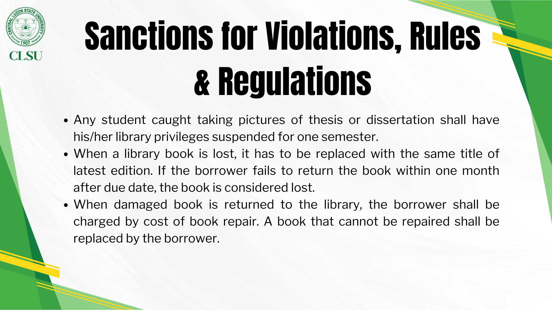 Rules and Regulations part 3