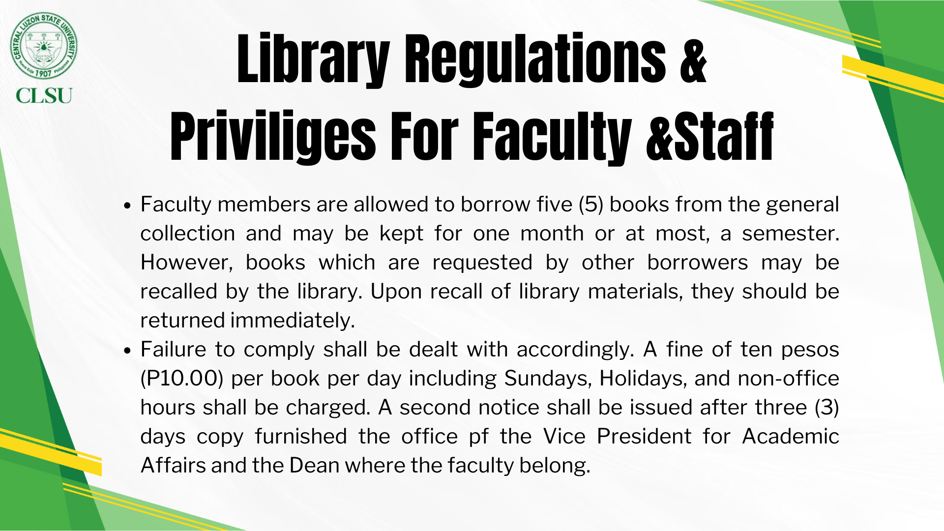 Privileges for Staff part 1