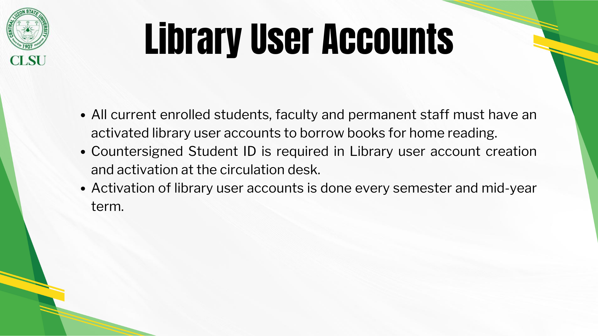 Library User Accounts