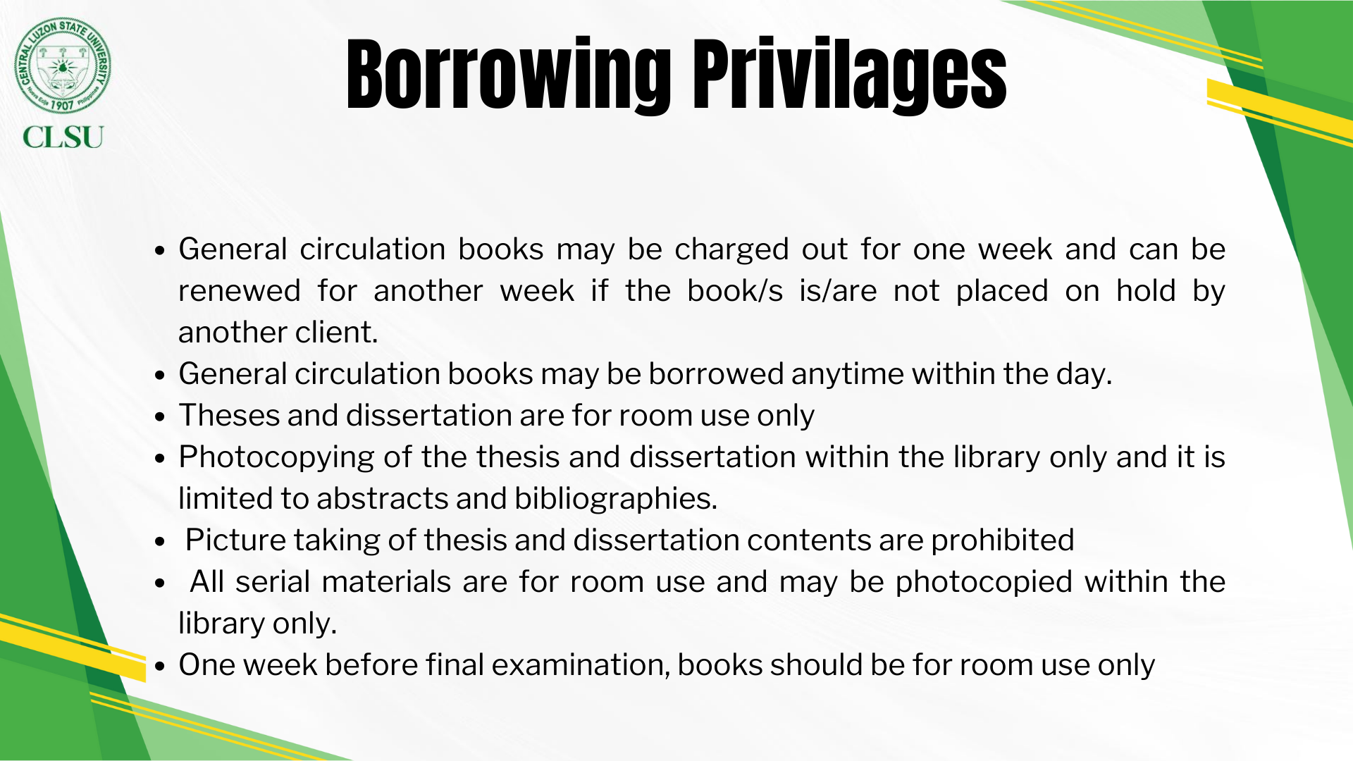 Borrowing Privilages Part 2