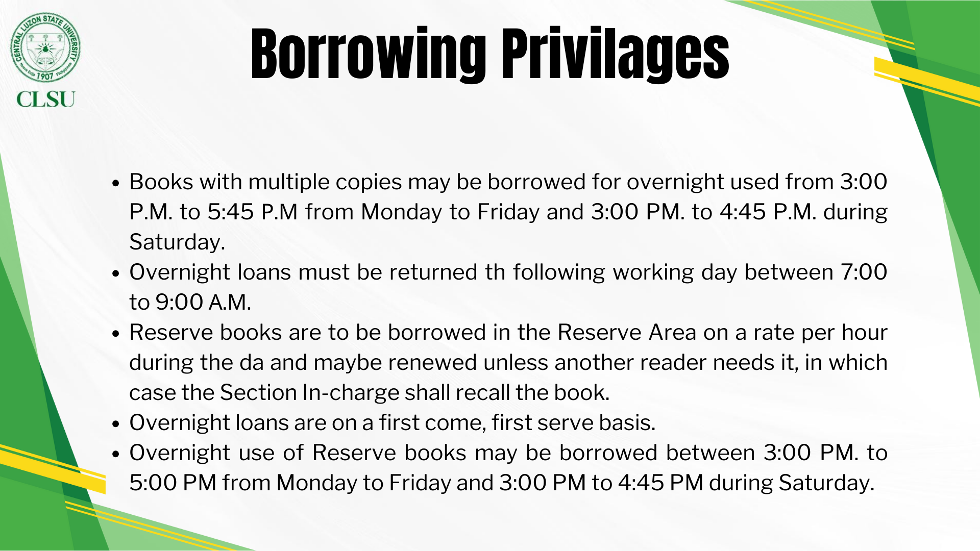 Borrowing Privilages Part 3